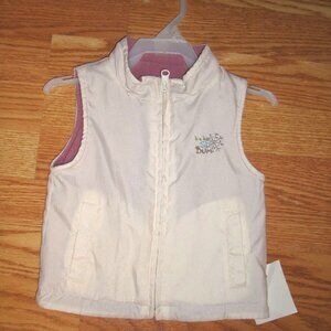 Reversable Ski Bum White Fleece Vest Coat size 12-18 months